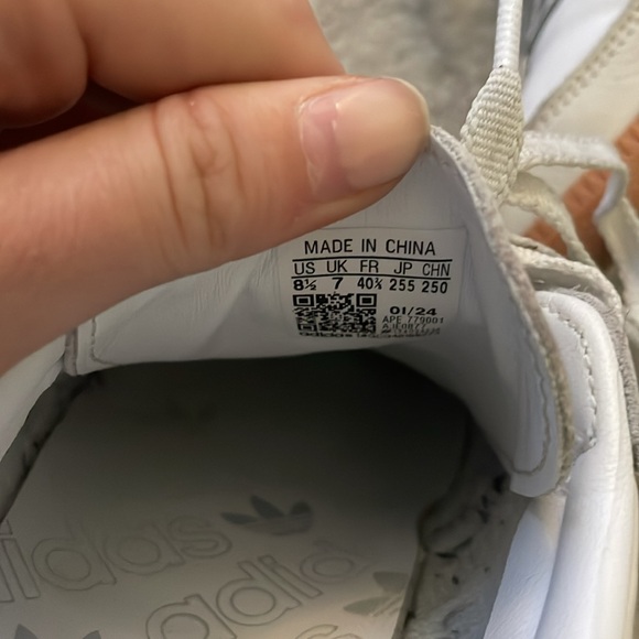 Adidas White and Light Blue Samba Sneakers - Picture 10 of 10